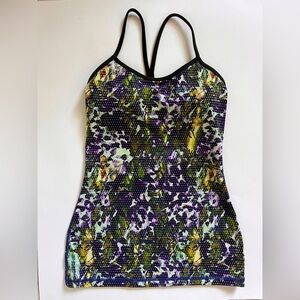 Lululemon power Y tank floral size 4